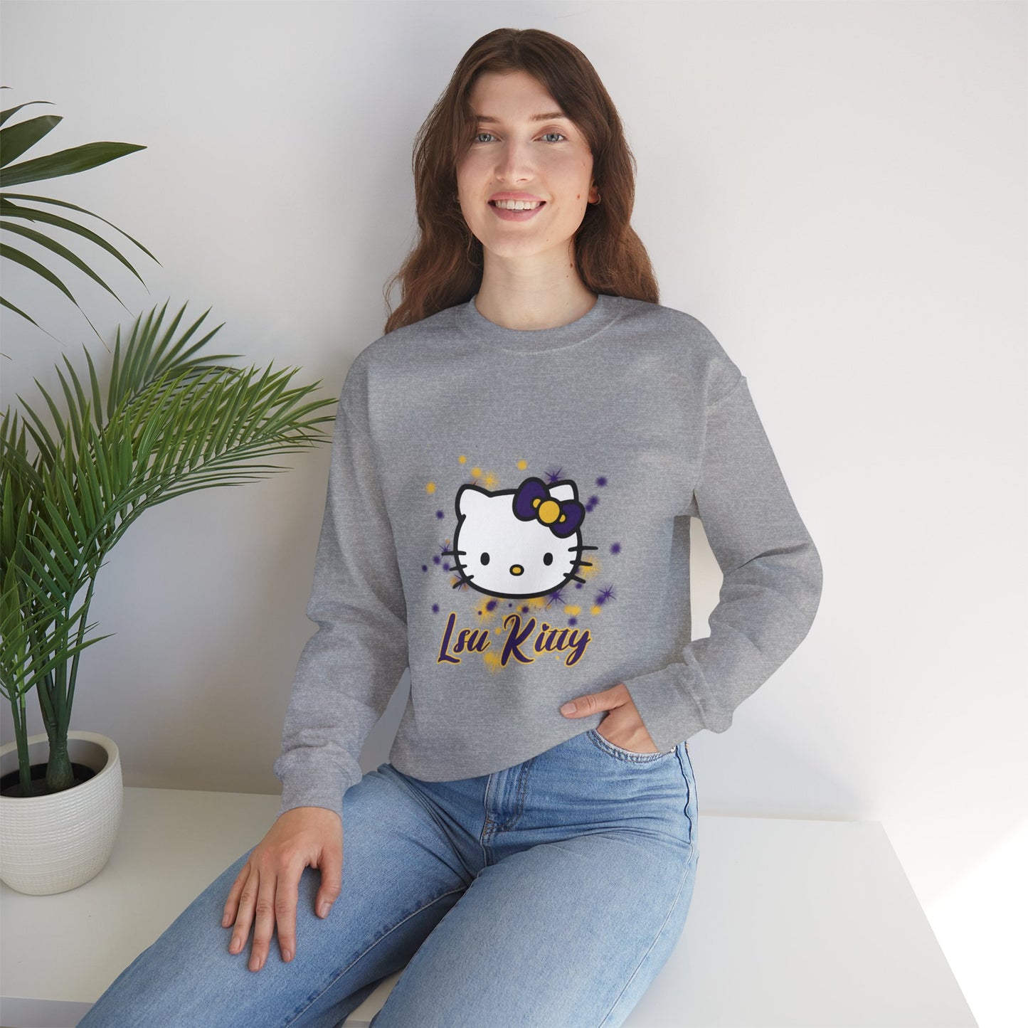 LSU Kitty Crewneck Sweatshirts