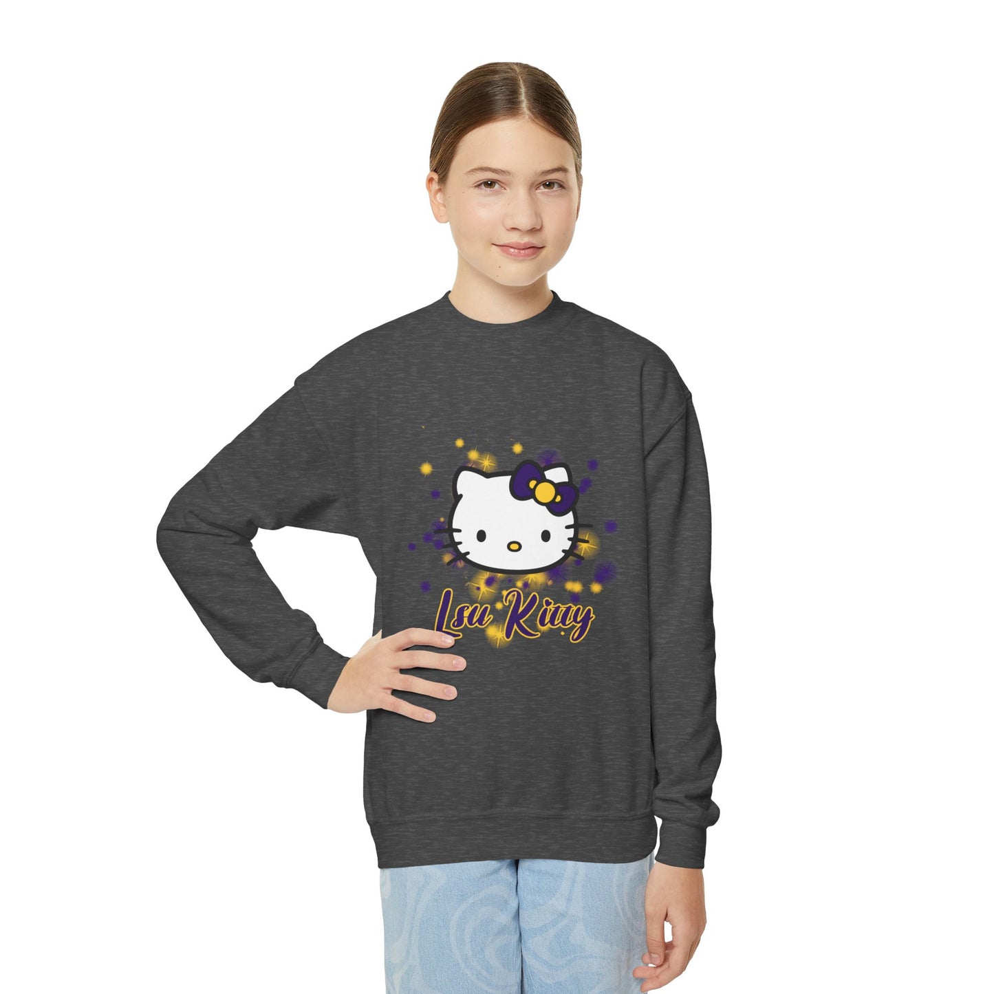 LSU Kitty Youth Crewneck Sweatshirts