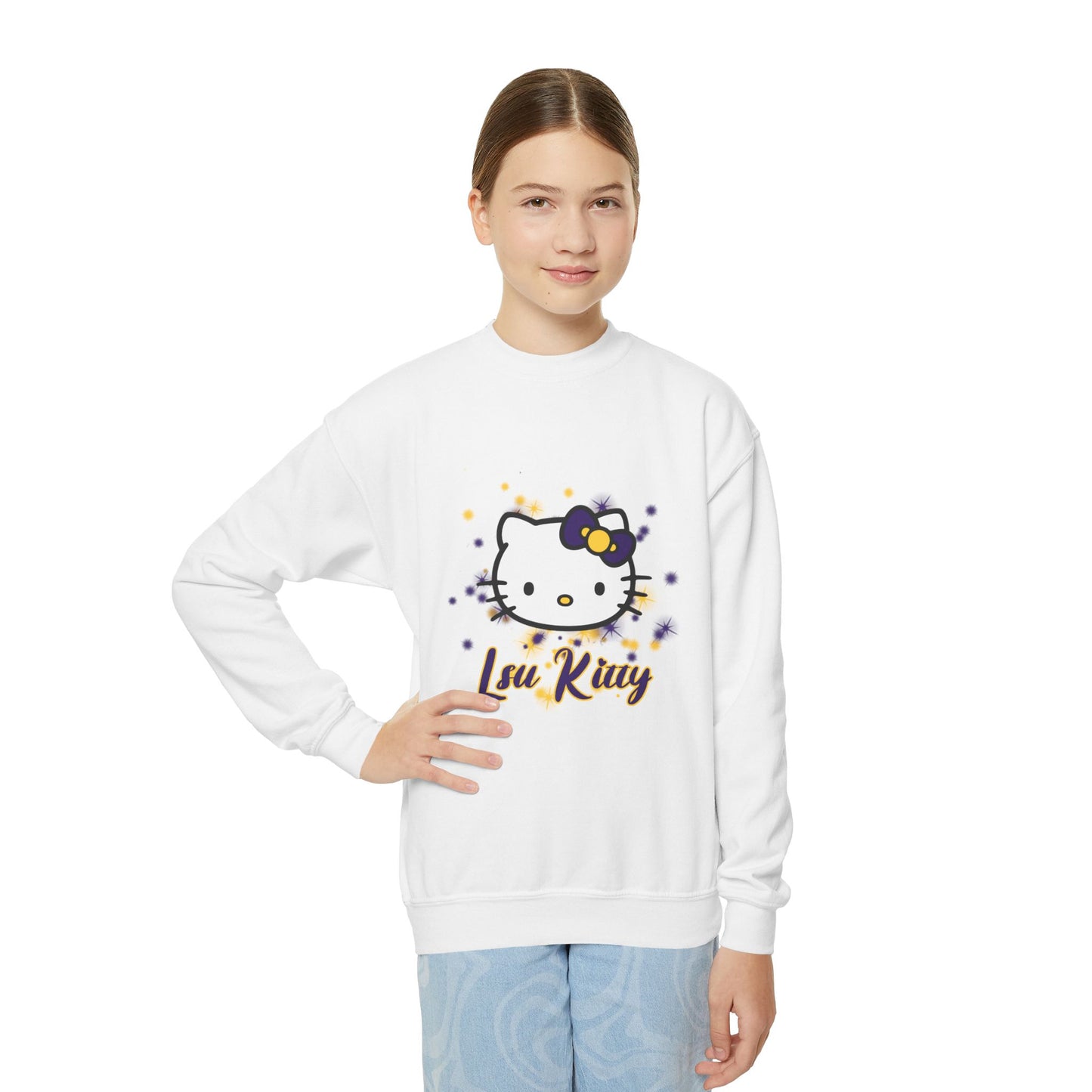 LSU Kitty Youth Crewneck Sweatshirts