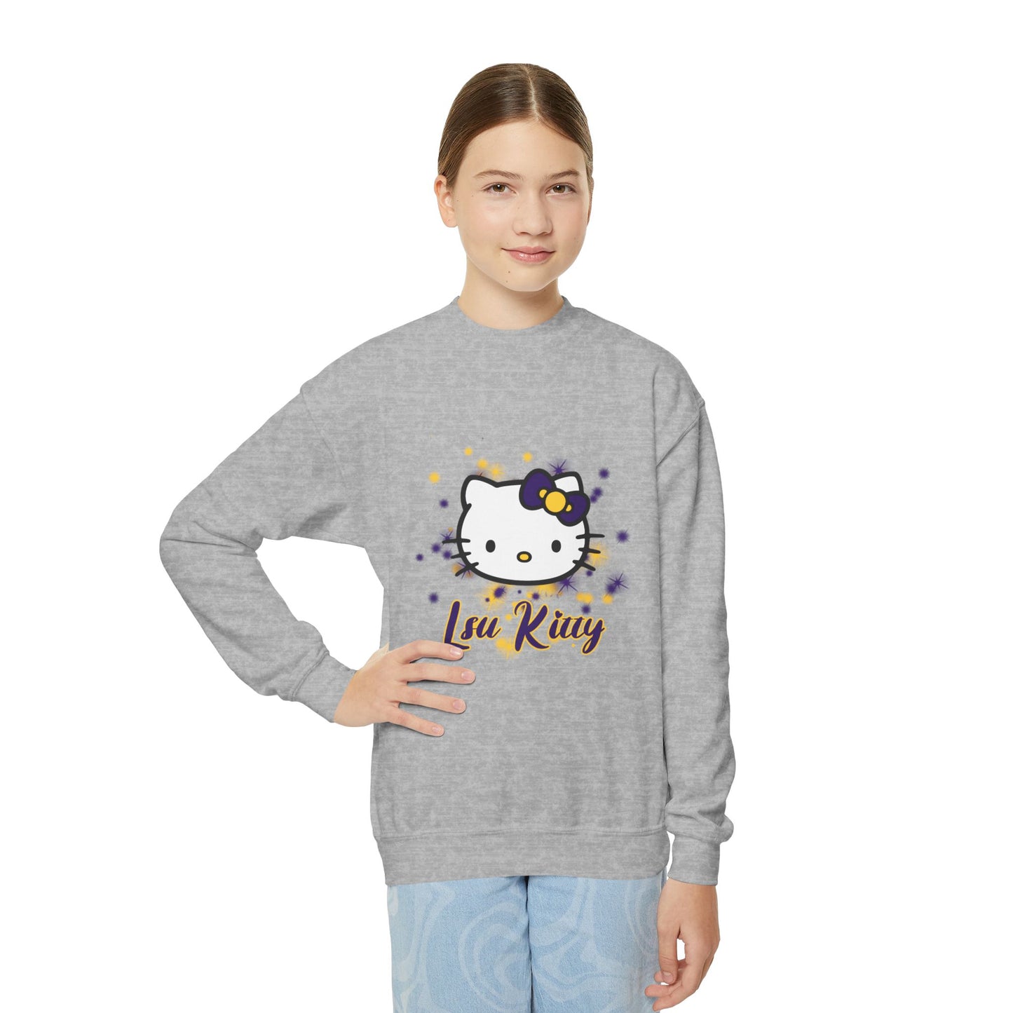 LSU Kitty Youth Crewneck Sweatshirts