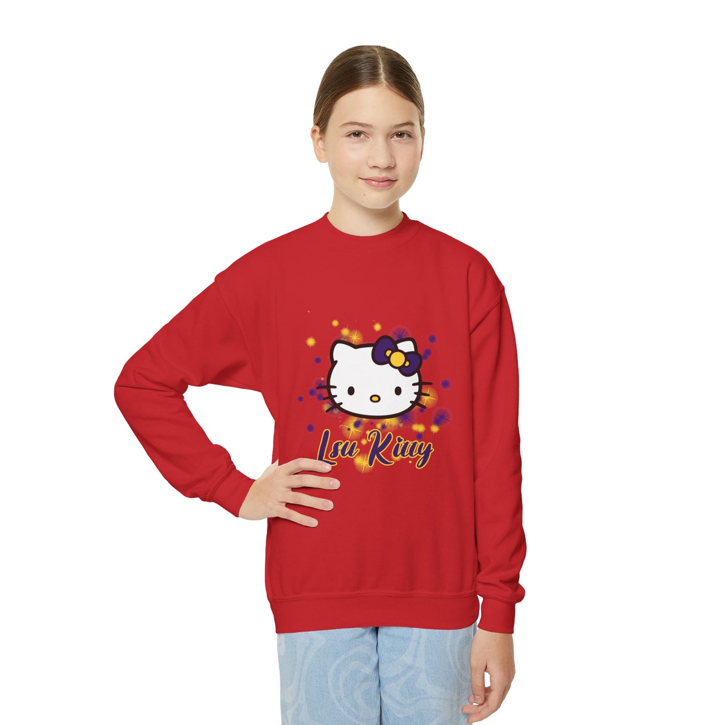 LSU Kitty Youth Crewneck Sweatshirts