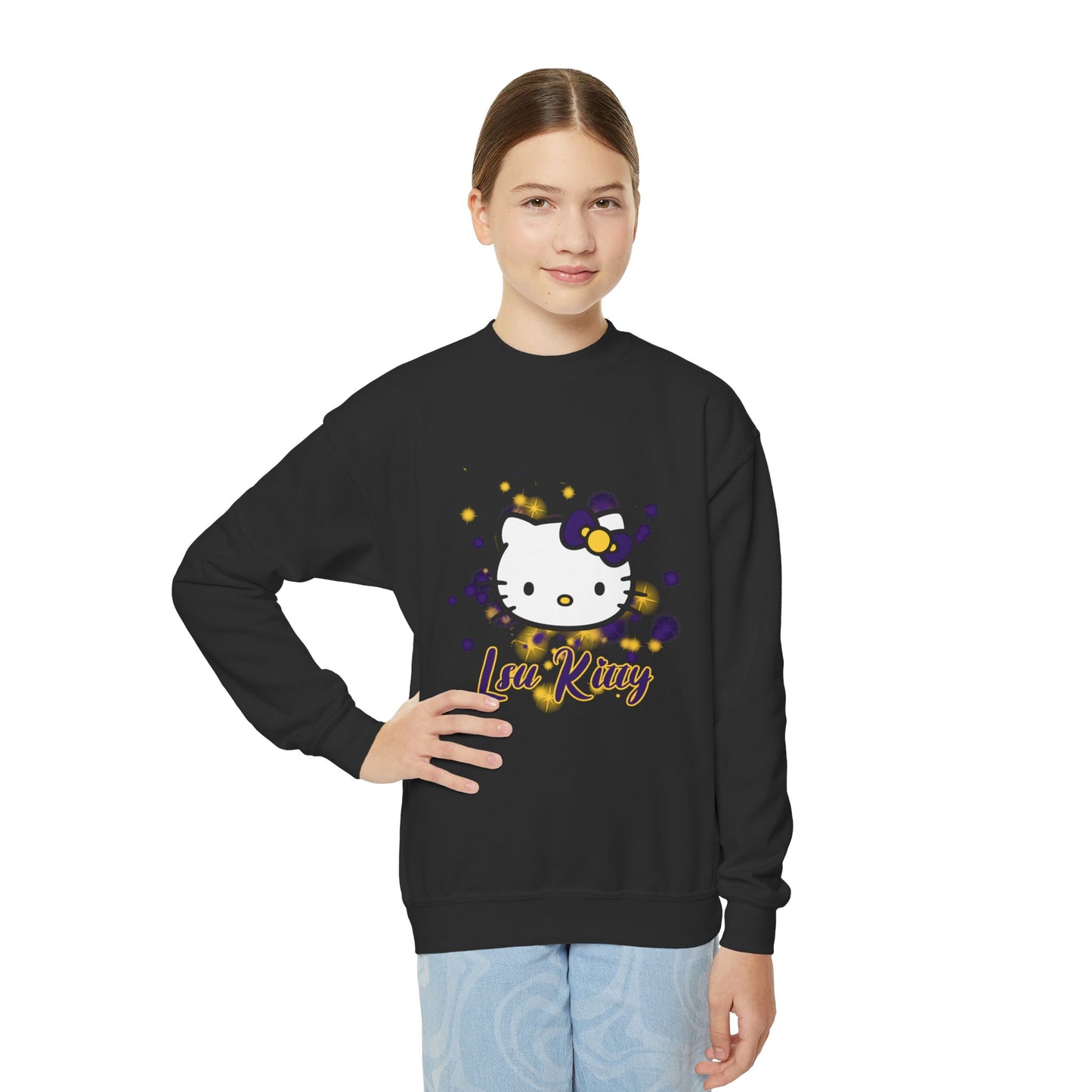 LSU Kitty Youth Crewneck Sweatshirts