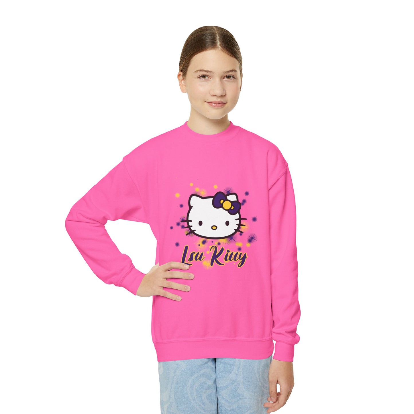 LSU Kitty Youth Crewneck Sweatshirts