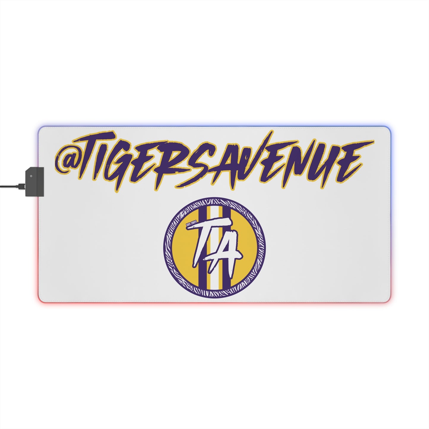 White LED Gaming Mouse Pad