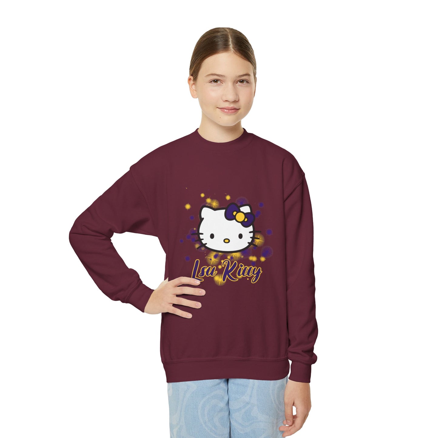 LSU Kitty Youth Crewneck Sweatshirts