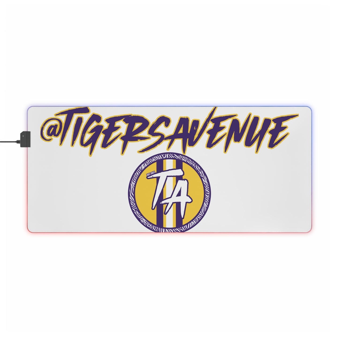 White LED Gaming Mouse Pad