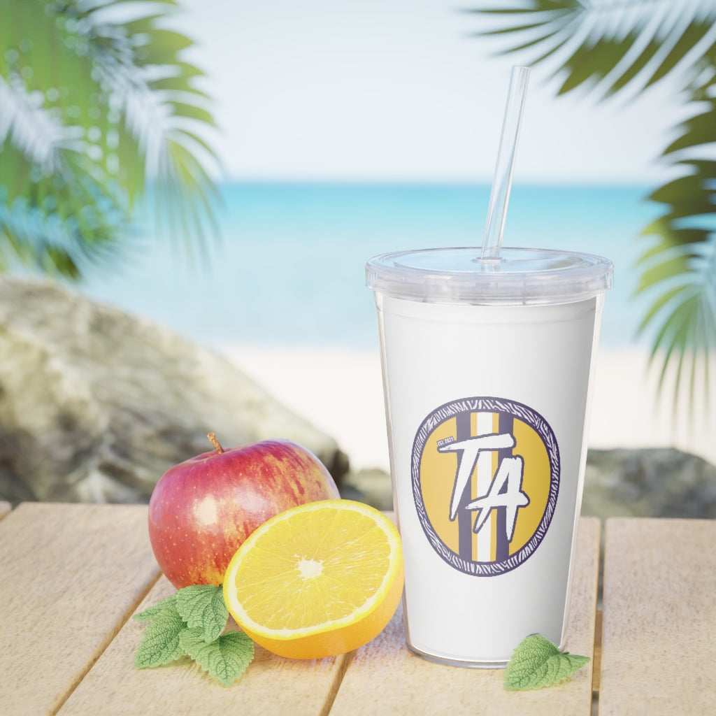 Plastic Tumbler with Straw